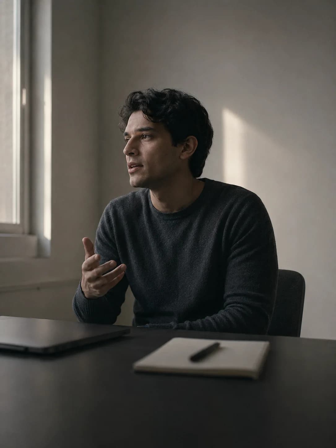 A learner mid-answer, seen through the session camera
